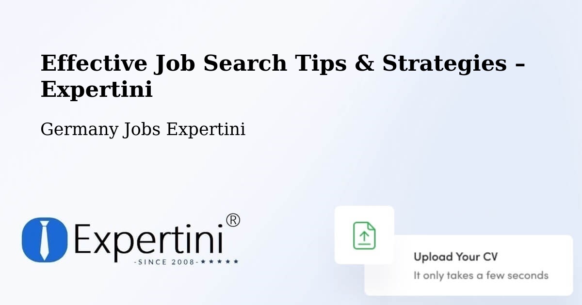 Job Search Tips & Strategies for Job Seekers – Bucha - Bucha, Germany Jobs Expertini