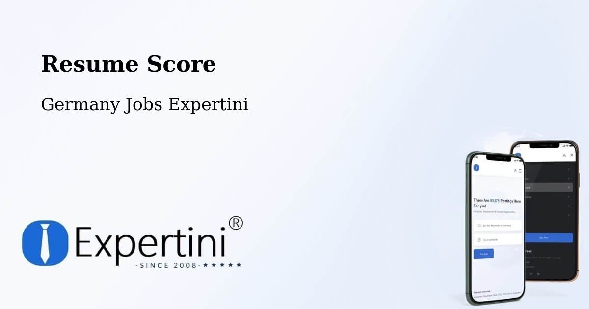 Resume Score - Germany Jobs Expertini